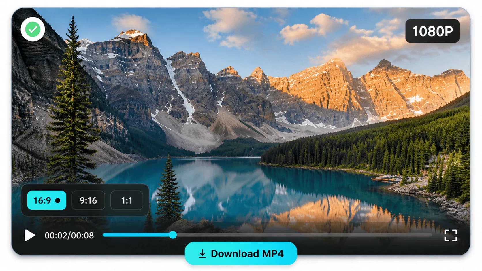 Calidad flexible y descarga MP4 instantánea