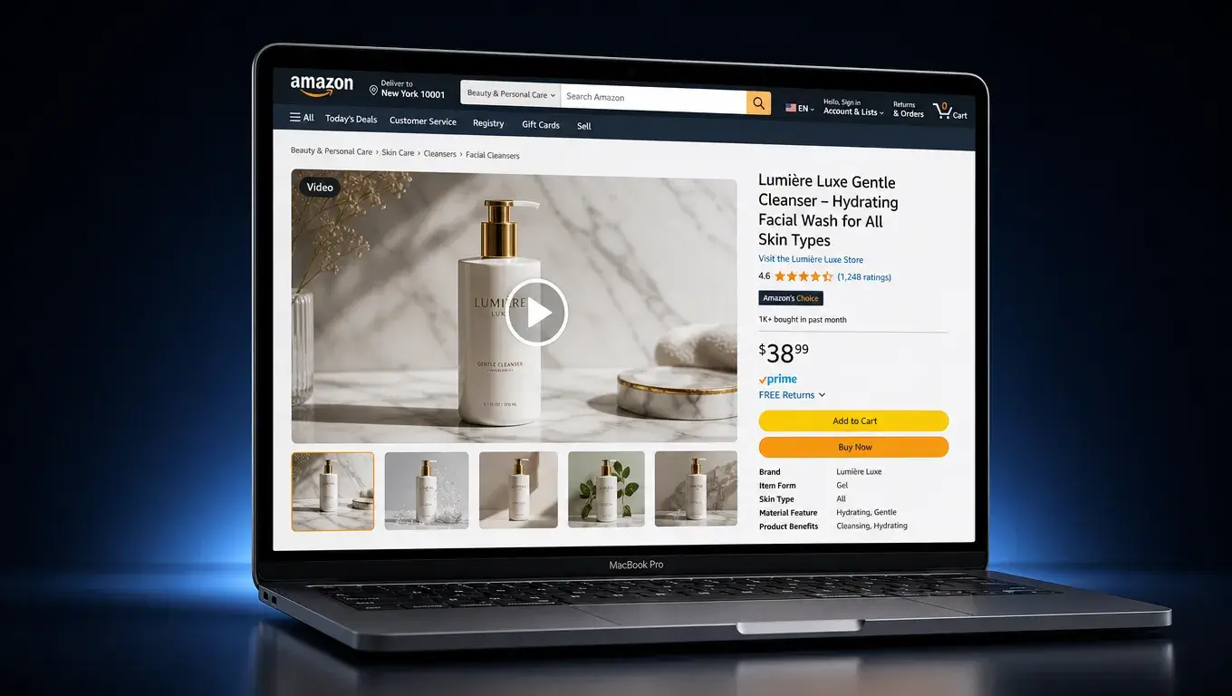Amazon product listing video creation
