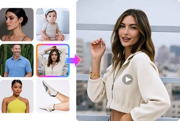 Estudio creativo de IA todo en uno para videos de producto y modelos de moda