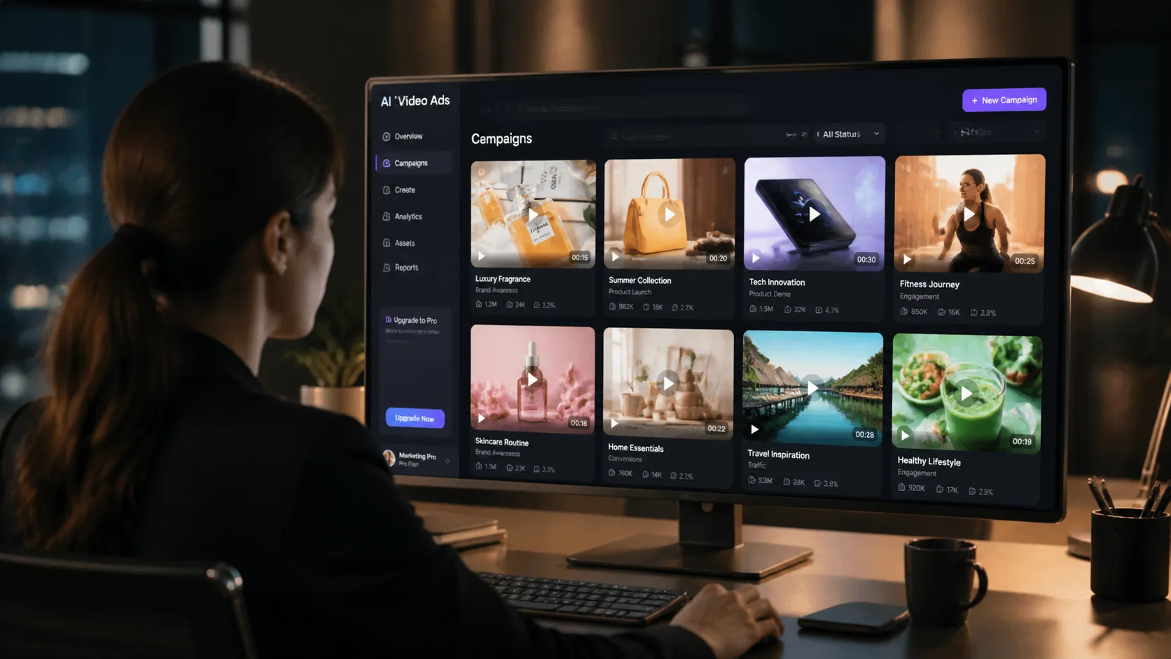 Marketing and ad campaign video creation with text to video AI