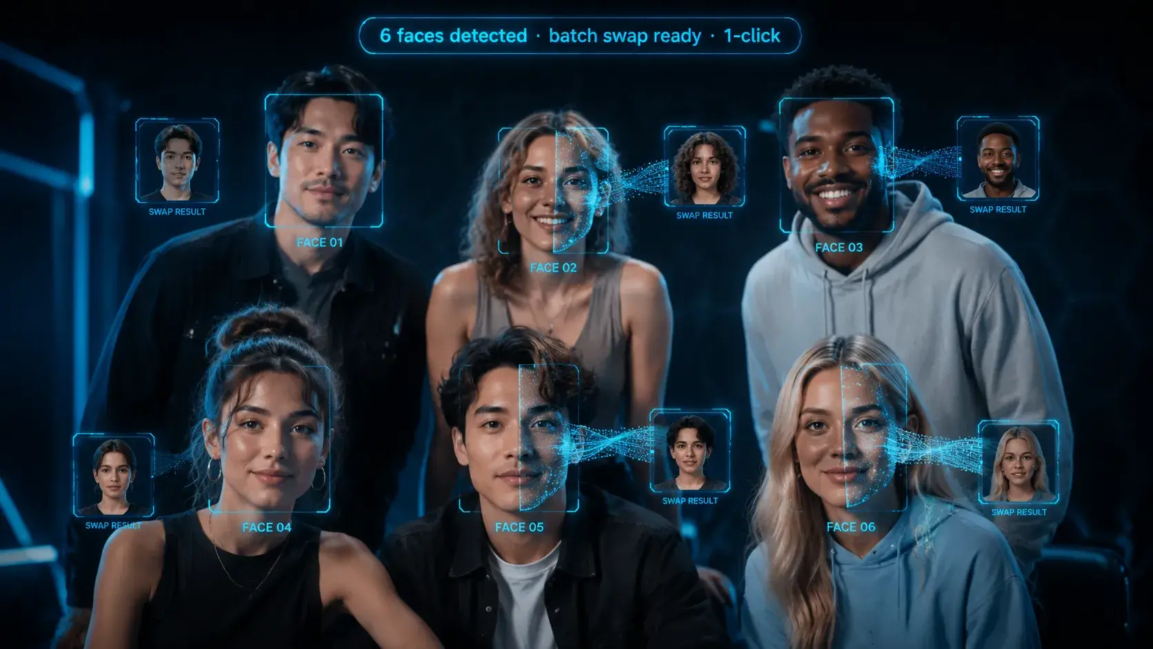 Multiple Face Swap fácil al alcance de tu mano
